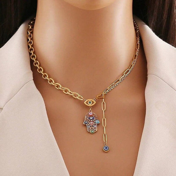 Collier Khamsa oeil ( B112 )